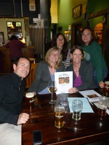 Clearing the Air - Tanya, our Waitress and 4 Environmental Lawyers at County Cork