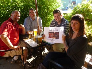 Duyck, Peterson, Whipple and Naomi with BC Logo