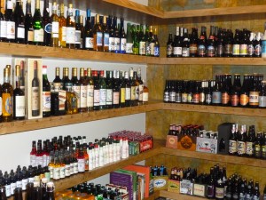 Even more shelves of wine, cider and sake...