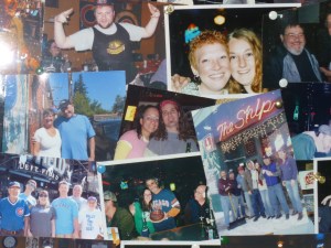 All of the people in the photo collage at The Ship have one thing in common -- they paid cash for their beer!