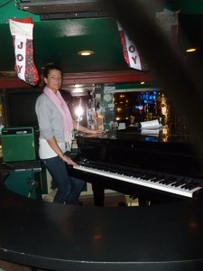 Francesca with the "Grand" piano - literally......