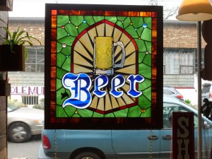 A nice part of the de'cor at Beer - a bar with an appropriate name