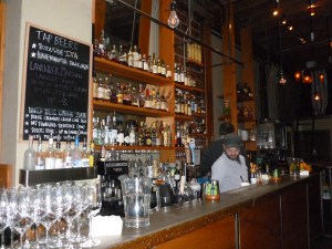 A nice setting and bartender, ___, makes one feel welcome