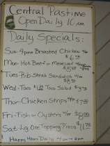 Good food and selection on "The Daily Specials"