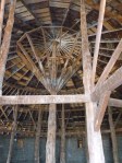 The remarkable interior structure of The Round Barn.