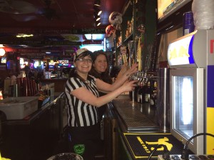 Amy and her staff - not afraid of working hard...