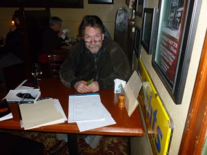 Chatting over drinks at The Fulton