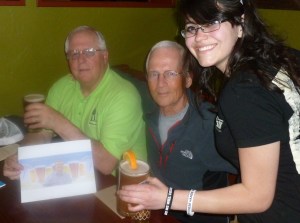 Steve, Jud and Danny at The Ale House - great food and beer and no salmonella!