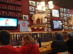 The bar in the ___ Brew Pub