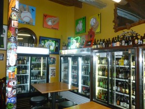 A small sample of the 600 beers/ciders available.