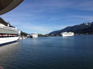 Leaving the pier in Juneau
