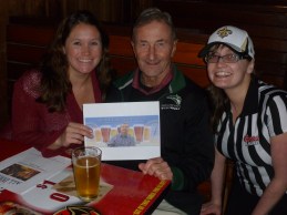 Owner Amy, Denny Ferguson and Jessica at the Cheerful Bullpen