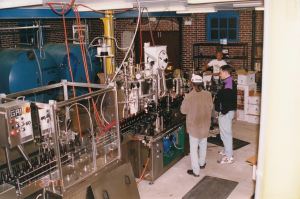 Repurposed dairy tanks in the back - used to age their lagers