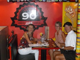Waiting for Sink Burgers, onion rings and Rocky Mountain Red Ale from Grand Lake Brewing