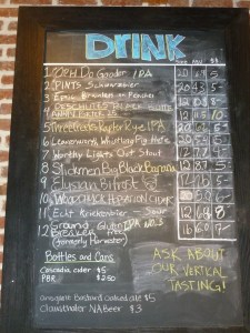 A limited, but nice selection of NW Draft Beers