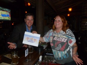 Dave Hicks and friendly bartender, Jesse - worked at the DB since its opening