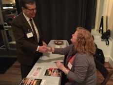 Lisa, autographing her "labor of love."