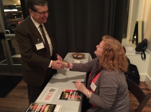 Lisa, autographing her "labor of love."