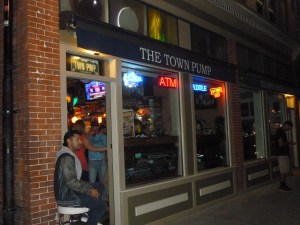 Checking ID's on Saturday night at the Town Pump