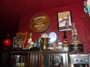 Typical dive bar memorobilia