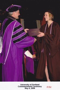 Laura Williams receiving her BS in Nursing in 2008
