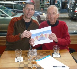 Charlie Faust with his Dad