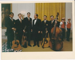 Garry (3rd from left) and the West Point Glees Club at the White House with President Nixon in 1971