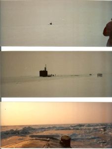 Sequence of pictures surfacing at the North Pole in the Spadefish