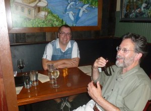 University of Portland's Dr. Sam Holloway and Brian Doyle at the St. John's Pub