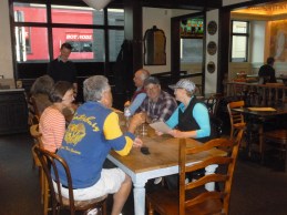 Dinner and beers after a good walk