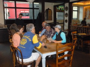 Dinner and beers after a good walk