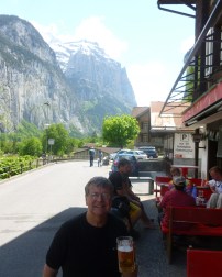 Outside the Horner Pub in Lauderbrauden, Switzerland