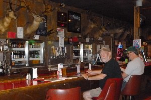 Dave, Steve and animals at the Central Pastime in Burns
