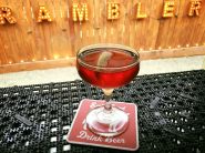 Christian's boulevardier - bourbon, sweet vermouth and campari
