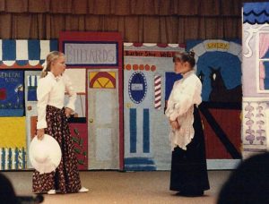 A leading role in "The Music Man" while in middle school.