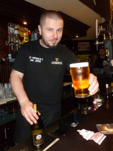 Cheers - a Moretti at the Devil's Forest Pub in Venice in 2012
