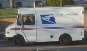 Wikimedia Commons https://Commons.wikimedia.org/wiki/File:Usps-van.jpg) GNU Free Documentation License Version 1.2 - Usps-van
