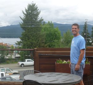 Louie on the patio - we looked for Shelley Long but she was out....