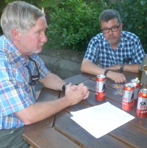 Brain King offers a prayer up to his favorite beverage