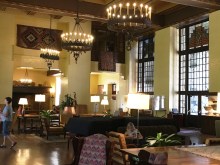 The upscale interior of the Majestic Lodge