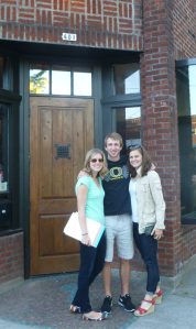 Laura Williams, Ryan Keene (now married....!) and Kenzi Larson at Stammtisch