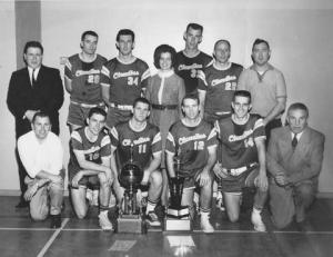 No. 34 - third from the left in back row - former U of O basketball star, Dale Herron